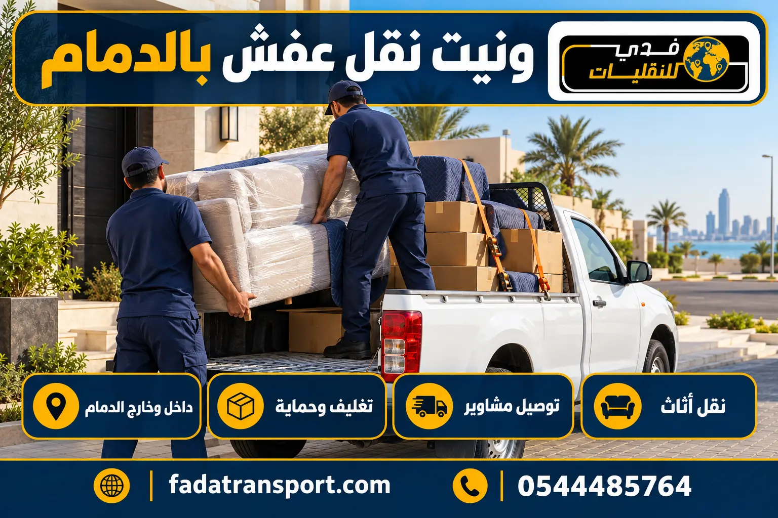 تحميل الأثاث والكراتين في ونيت نقل عفش بالدمام