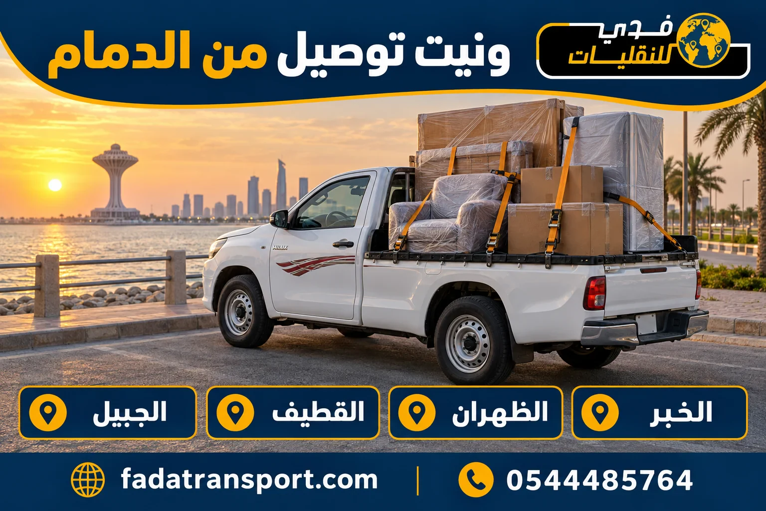 ونيت توصيل مشاوير من الدمام إلى جميع مدن المملكة